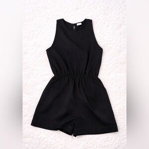 Wilfred Black Romper Sleeveless Elastic Waist Minimalist Aritzia Size L